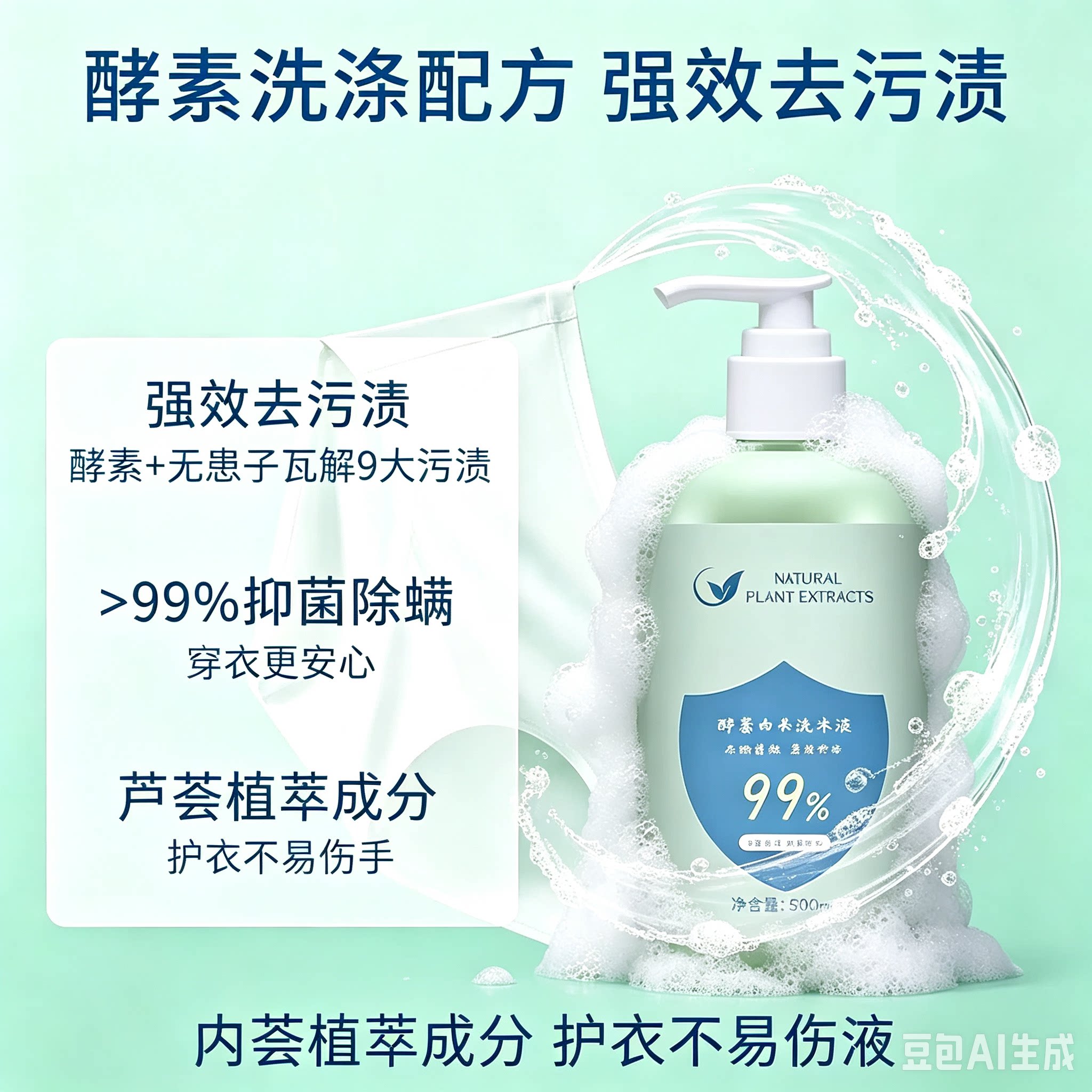 【官方正品】内衣洗衣液母婴内裤去血渍去渍抑菌除螨温和家用JDⅠ