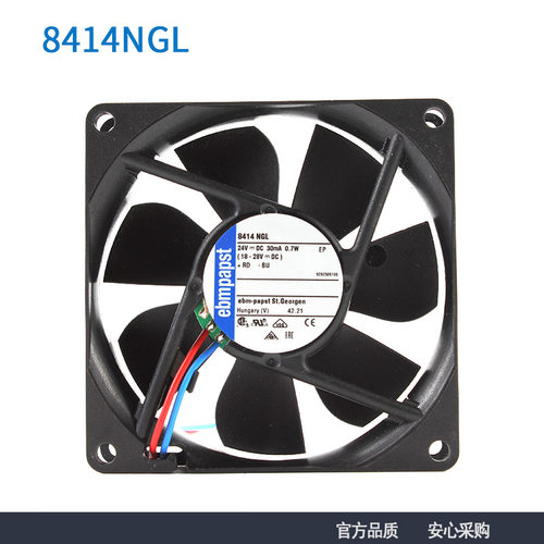 现货ebmpapst 8414NGL 8025 24V 30mA 0.7W 变频器静音轴流风扇