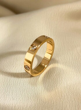 狂飙高启强同款戒指满天星钛钢食指指环不掉色冷淡风轻奢小众男女
