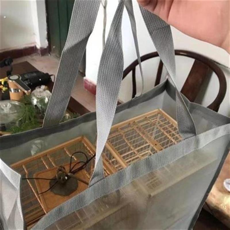 绣眼笼网纱提兜提袋绣眼南笼板笼亮笼绣眼塑钢笼衣鸟笼蚊帐遛鸟用