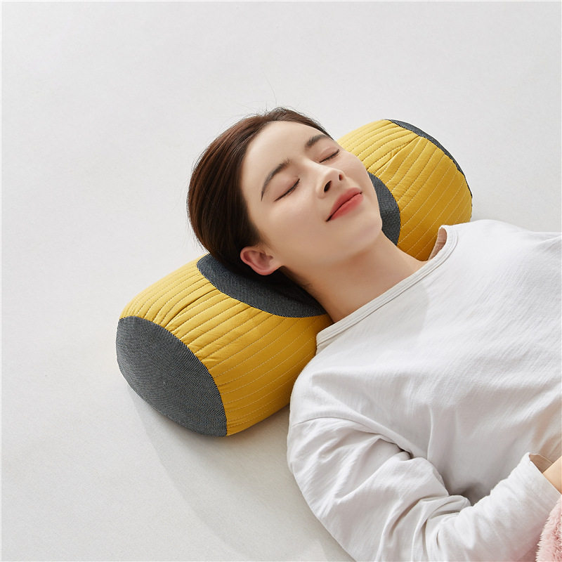 全荞麦壳皮枕头纯棉单人助睡眠硬枕加高颈椎专用枕芯家用护颈枕头