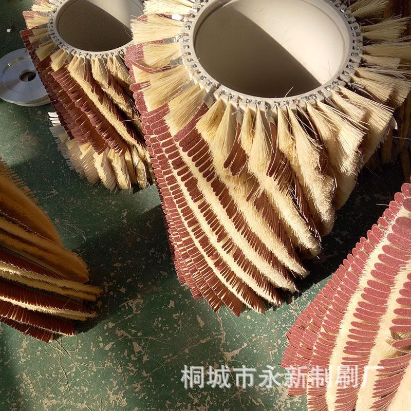 木工机械砂布条砂纸剑麻毛刷条砂光机配件底漆打磨抛光毛刷辊厂家