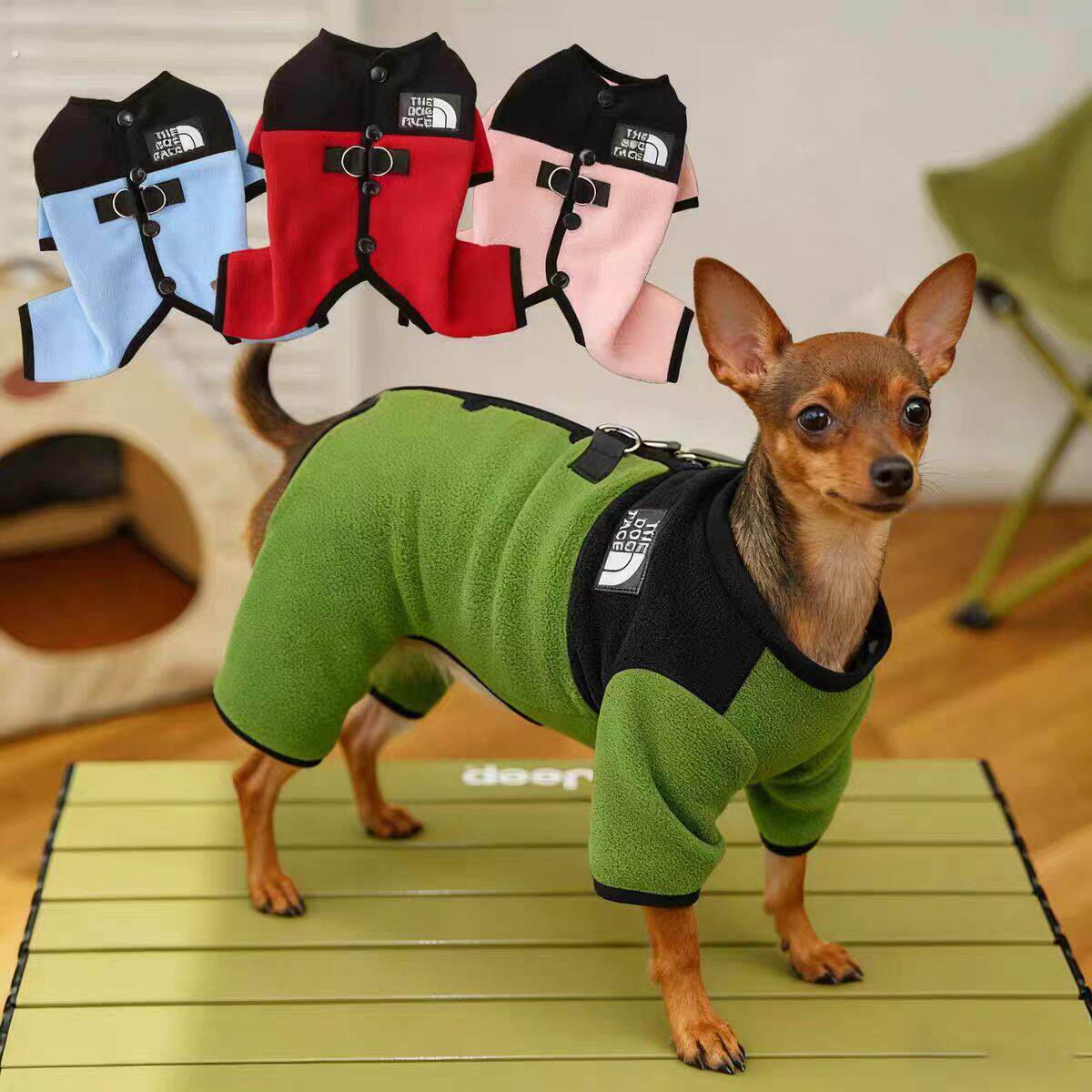 迷你小鹿犬狗狗专用四脚衣服幼犬秋冬季天冬装款保暖吉娃娃小体犬