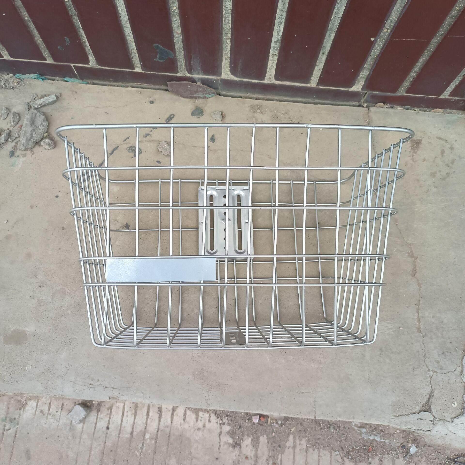 方型车筐加大型彷不锈钢篮子电动车车筐车篮车筐自行车车篓菜篮子