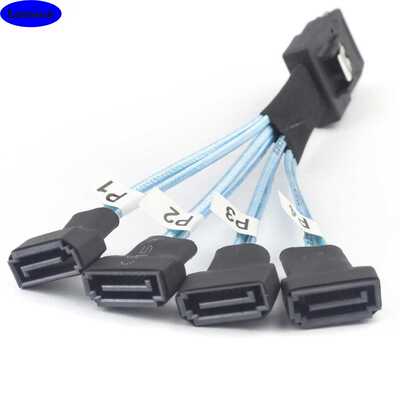 MINI SAS 8087转4X SATA 7P公服务器机内高速连接线束