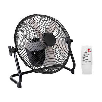 太阳能充电18寸趴地风扇家用 solar fan DC12V停电户外应急大风力