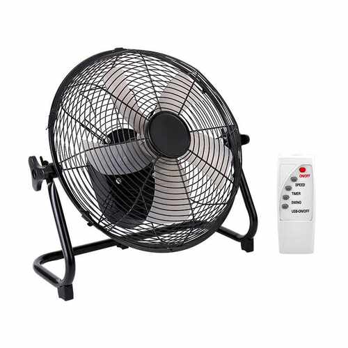 太阳能充电18寸趴地风扇家用 solar fan DC12V停电户外应急大风力