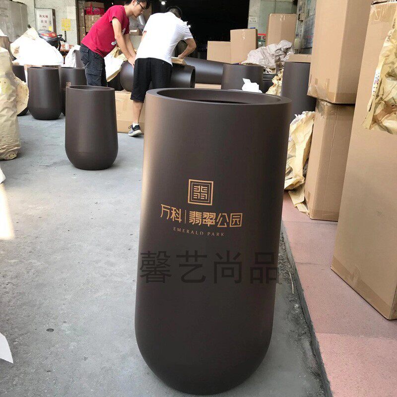 不锈钢花瓶 金属花钵创意新款花器 花盆 落地大花瓶 尺寸可定制
