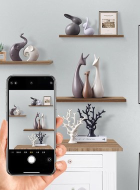 北欧风客厅装饰品陶瓷家居简约创意电视柜玄关酒柜桌面工艺品摆件