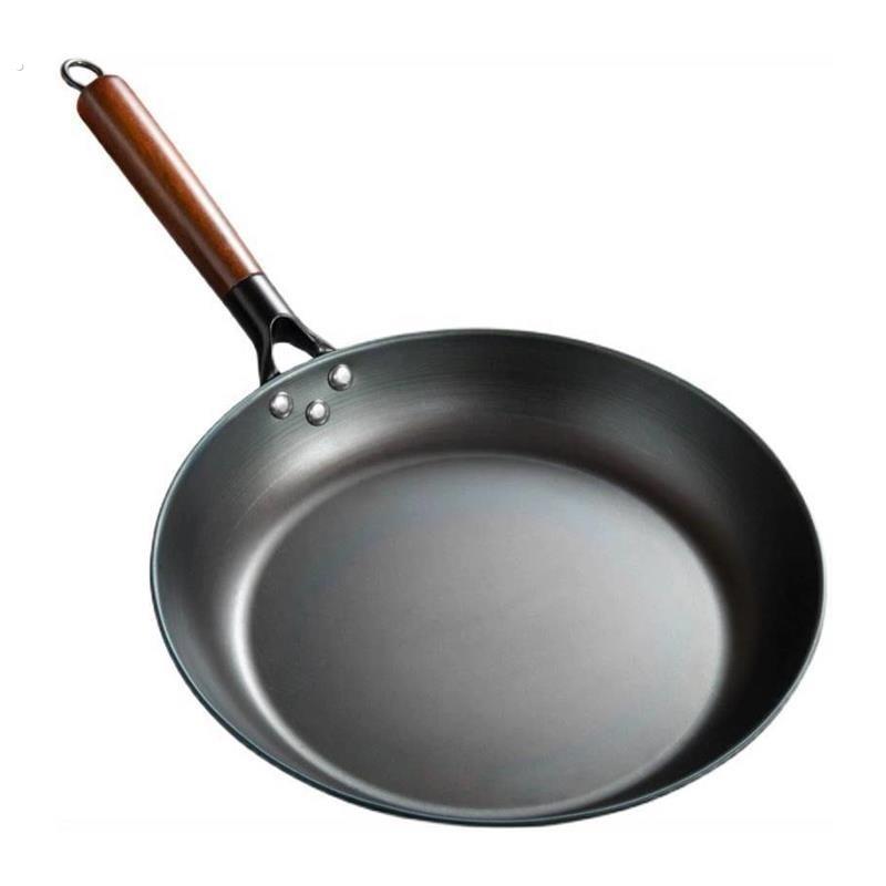 家用平底锅无涂层不沾锅煎饼锅烙饼锅小炒锅瓦斯炉通用平底小煎锅