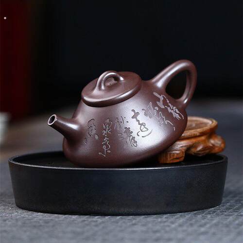 凤鸣石瓢紫砂壶宜兴手工原矿石红纳瓢茶壶会出声会叫的茶具蜂鸣壶
