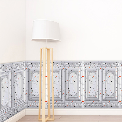 墙裙墙围子腰线墙纸自粘防水贴纸客厅卧室装饰墙壁纸3D立体墙贴画