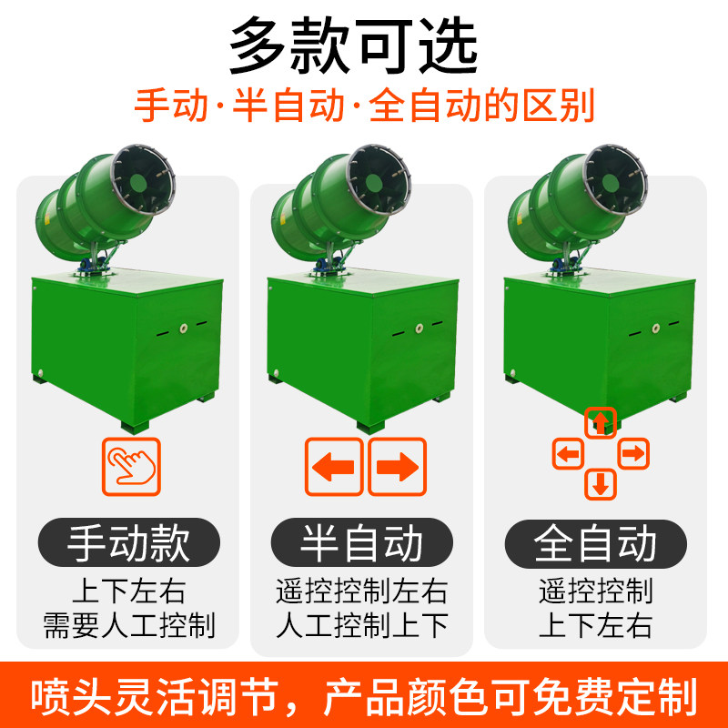 雾炮机工地除尘环保防尘雾泡机高射程喷雾炮车载洒水30米雾炮机