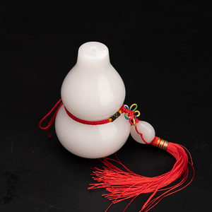 福雅禄白玉葫芦摆件福禄家居客厅吉祥中式摆设玄关电视桌柜装饰品