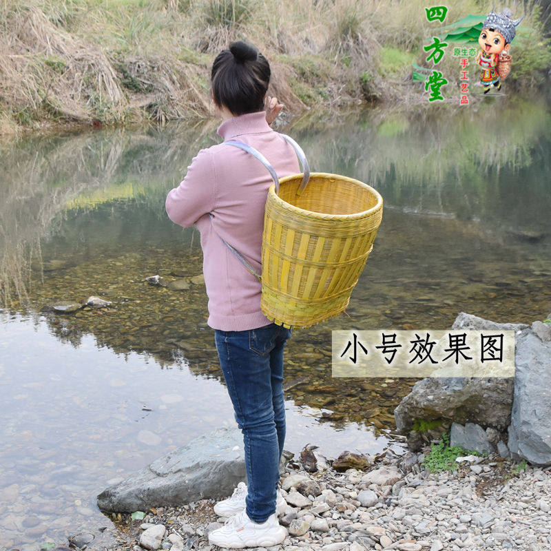湘黔手工竹编大背篓精品背篼竹背筐收纳筐整理筐舞蹈表演道具包邮