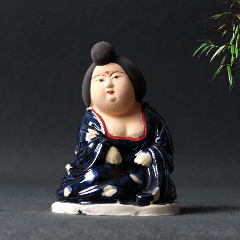 仿古做旧唐三彩陶瓷仕女摆件陶俑胖妞艺术品复古收藏品装饰品礼品