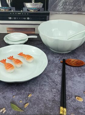 一人食餐具套装一人用碗盘家用碗筷单人一套精致轻奢网红个人专用