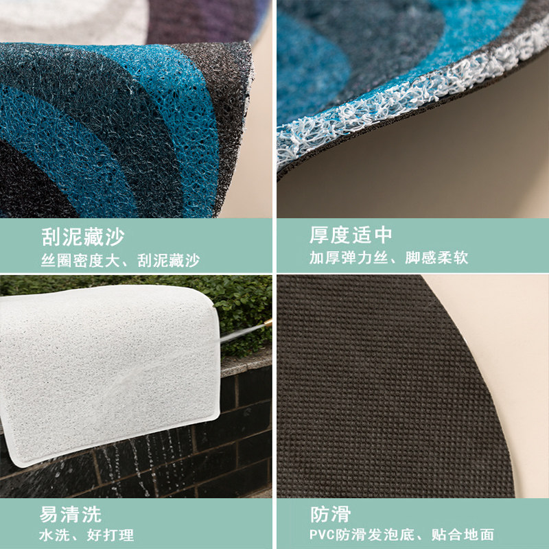 简约丝圈地垫客厅门垫入户门地垫家用脚垫厨房卧室地垫防滑防尘垫