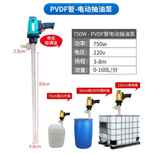 博君电动RPP塑料化工抽液泵防腐蚀柴油加油泵220V大功率加油机