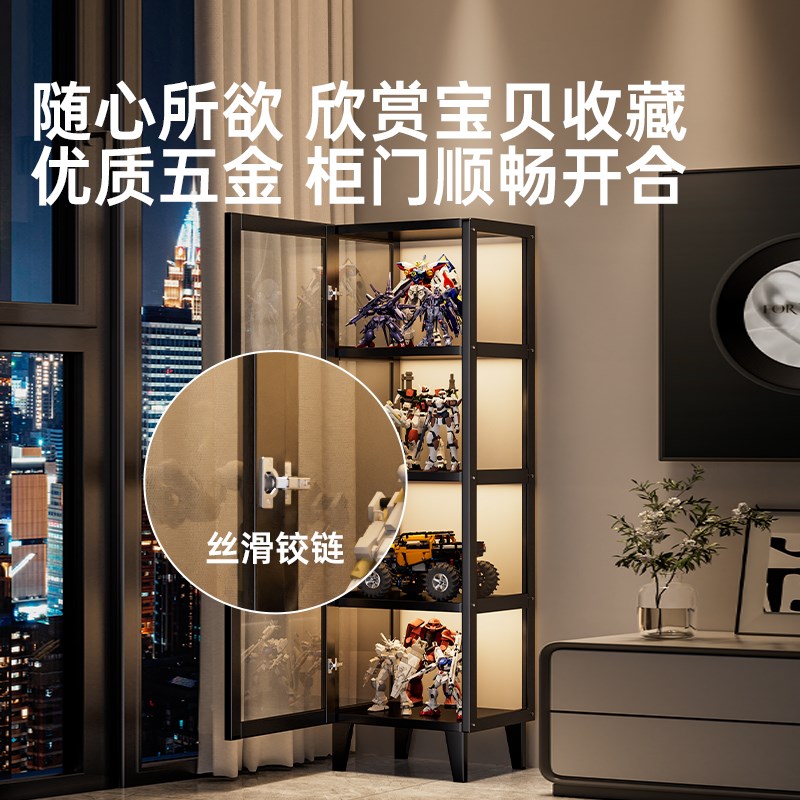 手办展示柜亚克力透明玻璃防尘落地模型积木摆件展示架痛柜收纳柜