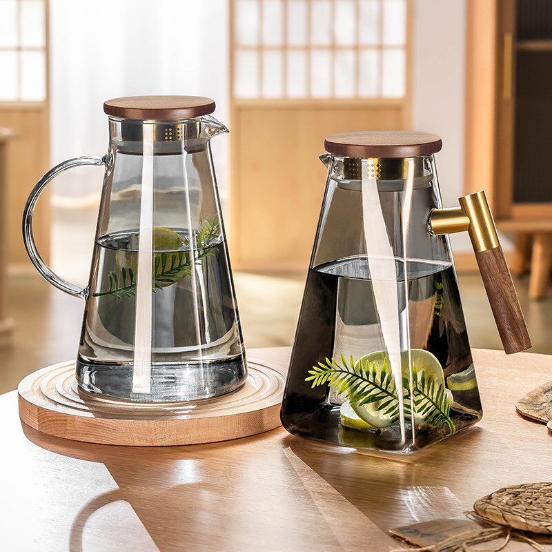 冷水壶玻璃耐加厚高温高颜值装水容器凉水杯大容量水瓶家用果茶壶