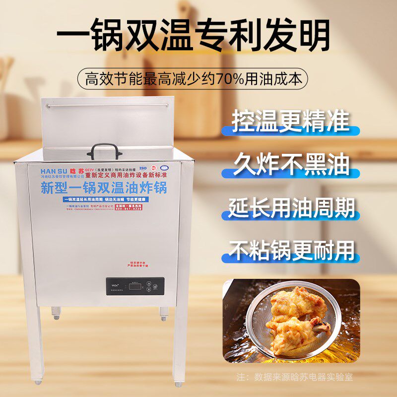晗苏立式电炸锅炉大容量加厚多功能油炸锅商用摆摊单缸炸油条薯条