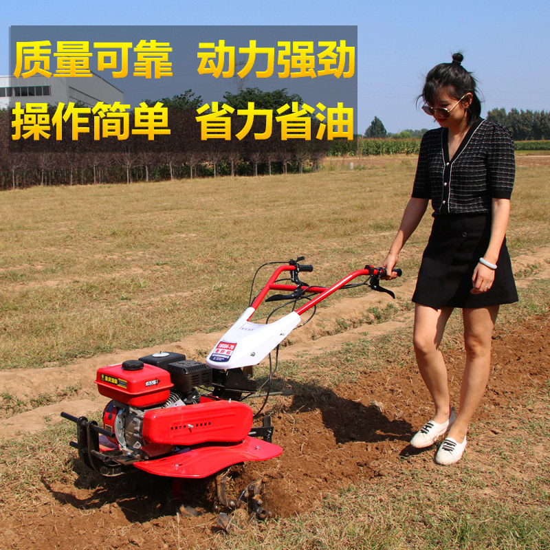 汽油微耕机柴油小型多功能家用耕地耕田机农用旋耕松土翻地犁地机