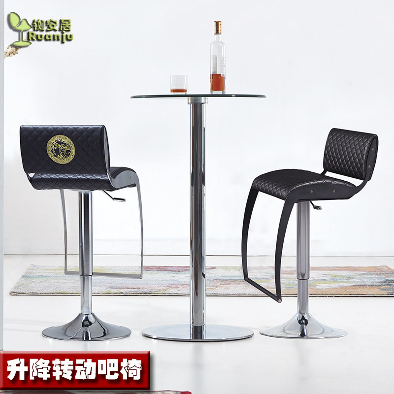 时尚升降旋转靠背高脚凳酒吧椅餐椅会客前台接待咖B342广东省新品