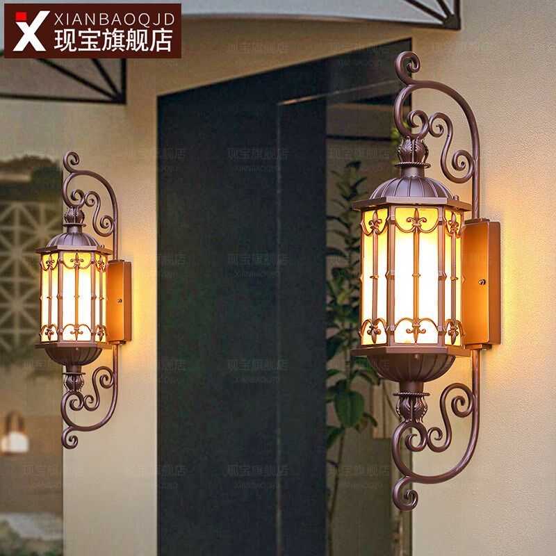 别墅壁灯大门口户外防水柱子阳台欧式复古室外庭院阳台院子外墙灯