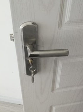 名华静音门锁室内锁具家用通用型卫生间卧室房间厕所木门把手黑色