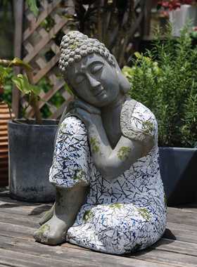 睡佛像禅意摆件新中式庭院装饰室外院子门口摆设客厅玄关家居饰品