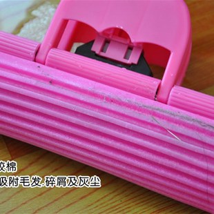 按扣迷你拖把专用替换头浴室小号儿童吸水海棉拖把胶棉头一键安装