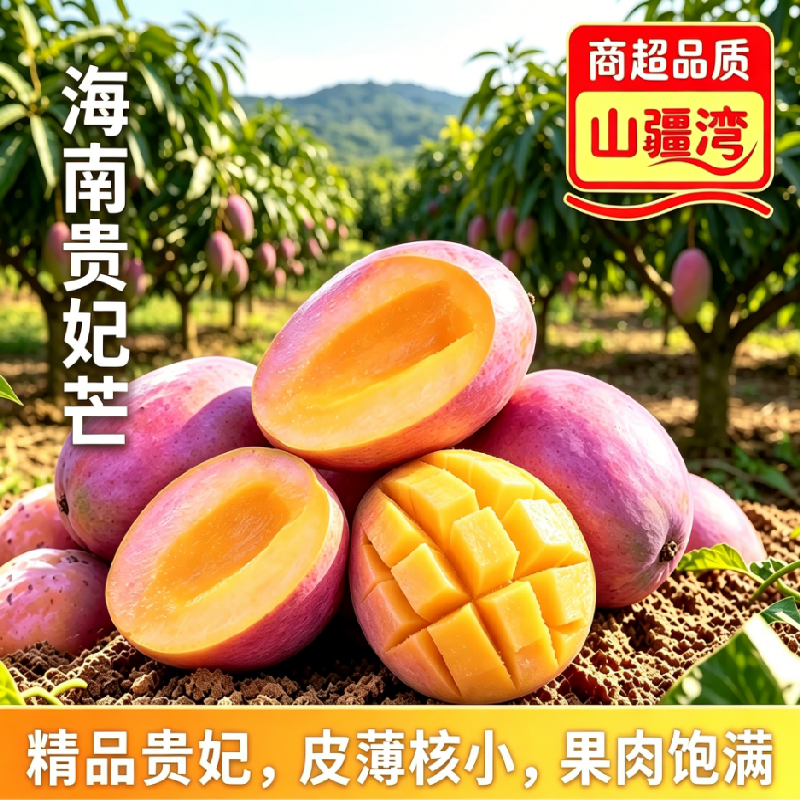 山疆湾精品海南贵妃芒8.8斤净重产地直采现发芒果产地直发