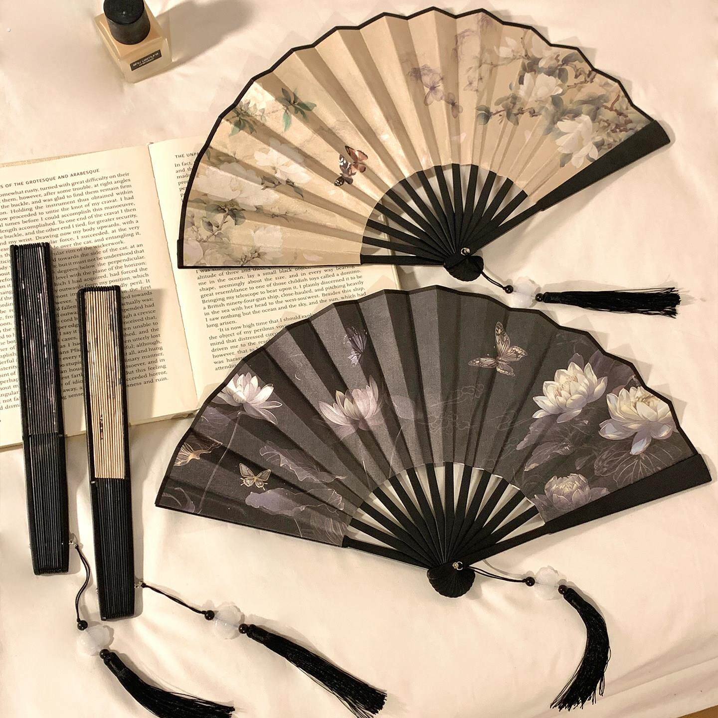 复古国风手持折叠扇子女夏天随身便携古风汉服旗袍舞蹈扇2026新款
