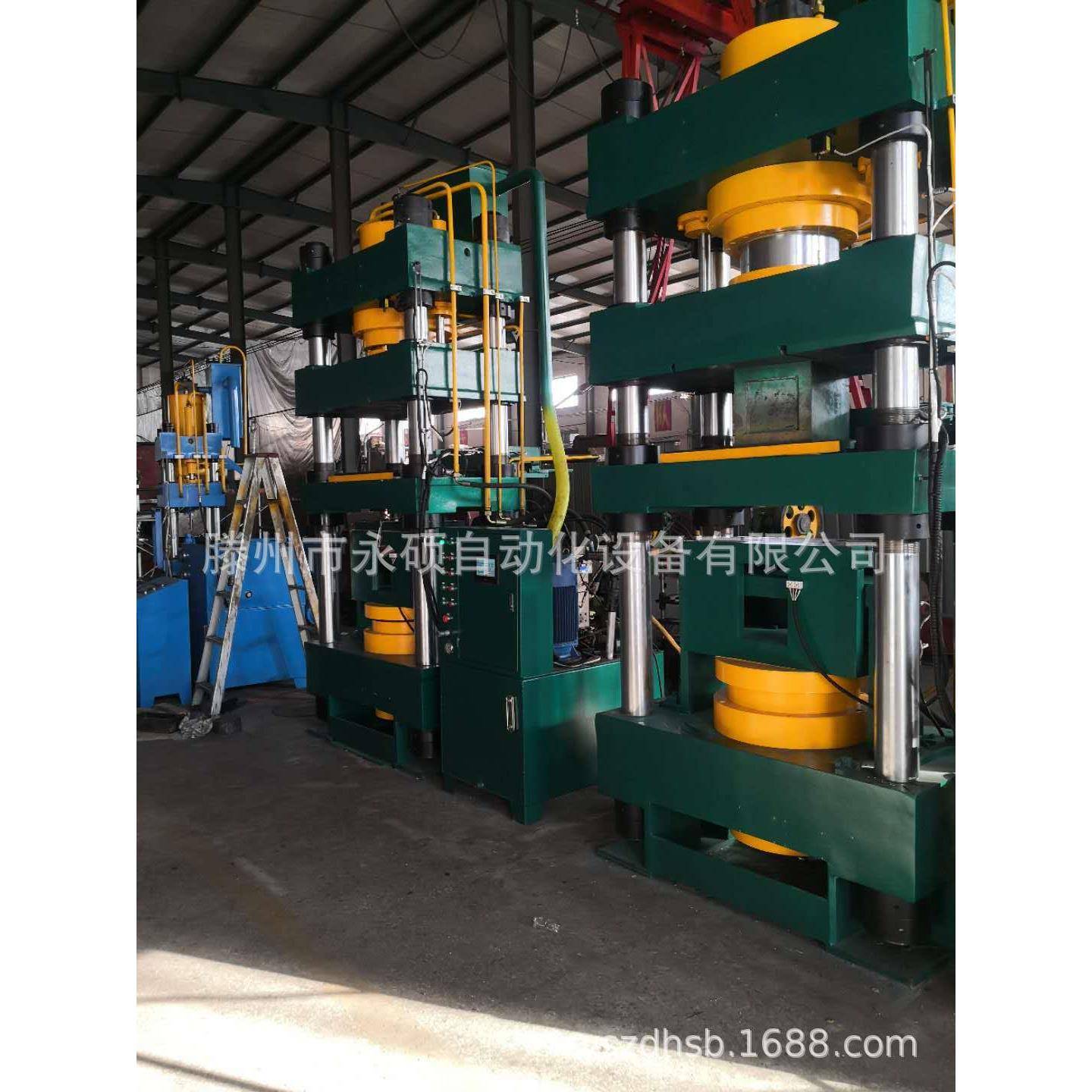 全自动进料出料工业用盐压块粉末成型机浮动中模双向加压受力均匀