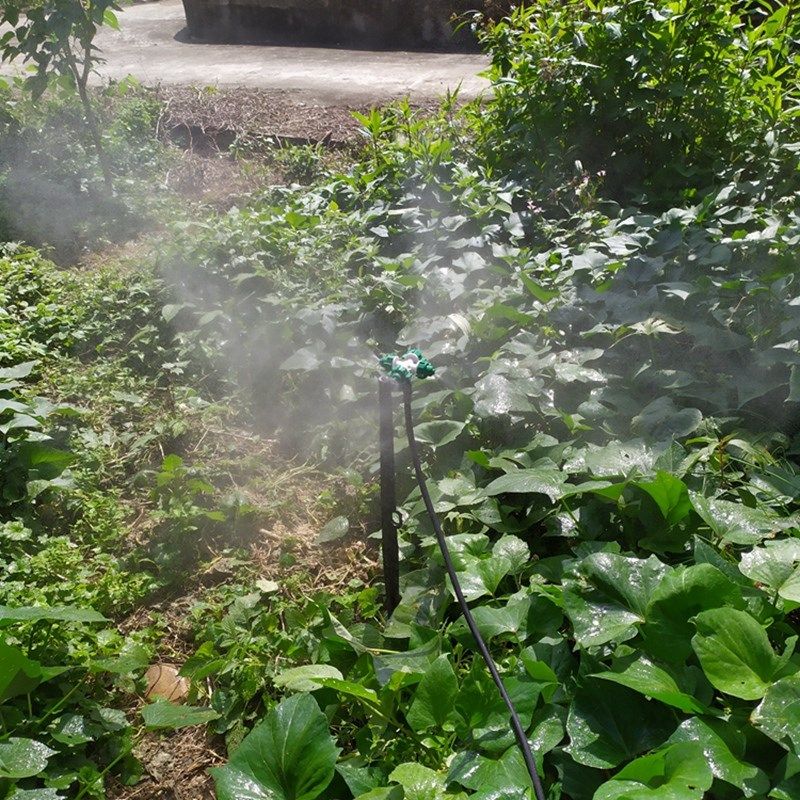 大棚地插喷雾喷头花园菜地草坪园林绿色微喷雾化系统水管降温套装