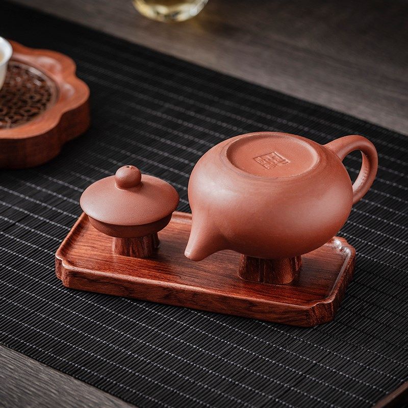 花梨木紫砂壶晾壶架实木茶器茶壶盖置壶盖托茶壶架摆放架配件茶具