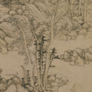 黄公望丹崖玉树图复古书画挂轴山水国画宣纸喷绘仿古复制临摹装饰