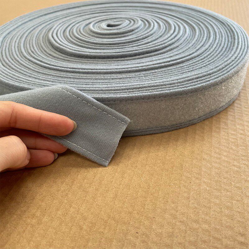 低温热塑板专用灰色绑带双针包边支具用辅料魔术贴绑带毛面3.8cm