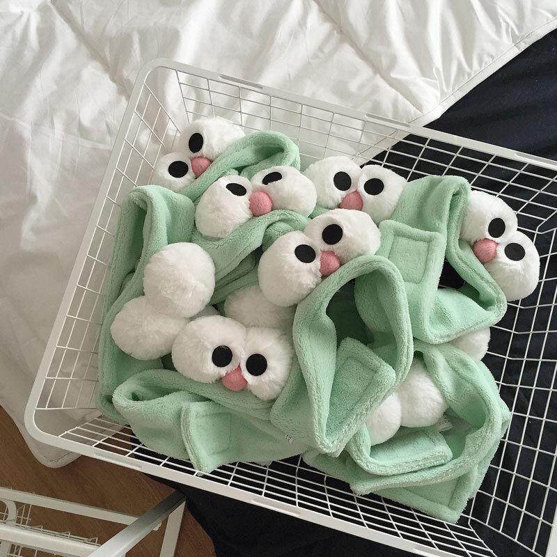 网红风格女孩发带芝麻街立体大眼睛魔术贴产后洗面发带