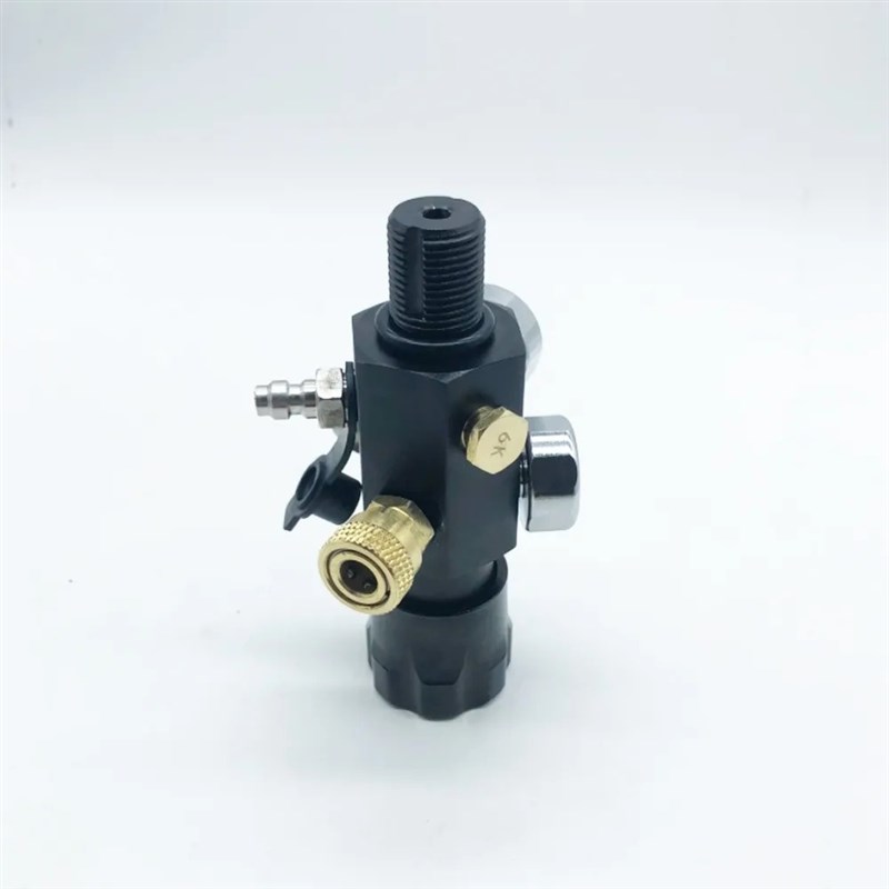 M18*1.5双表显气瓶阀门300Bar高压气瓶阀门快接头一体阀
