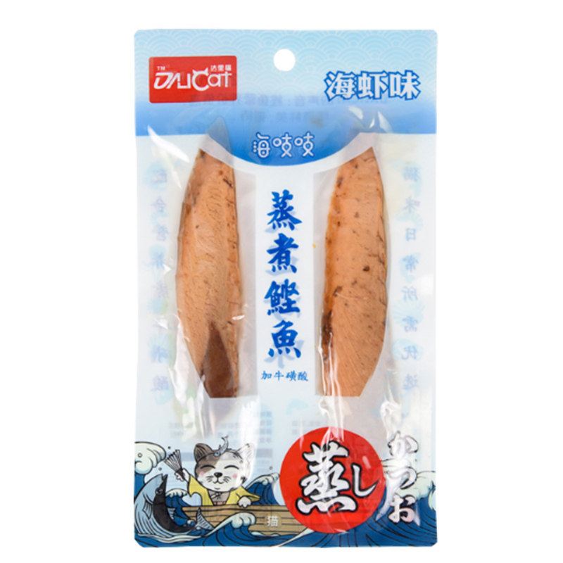 海吱吱蒸煮鲣鱼条猫咪零食鱼干达里猫磨牙奖励成幼猫肉干营养猫条
