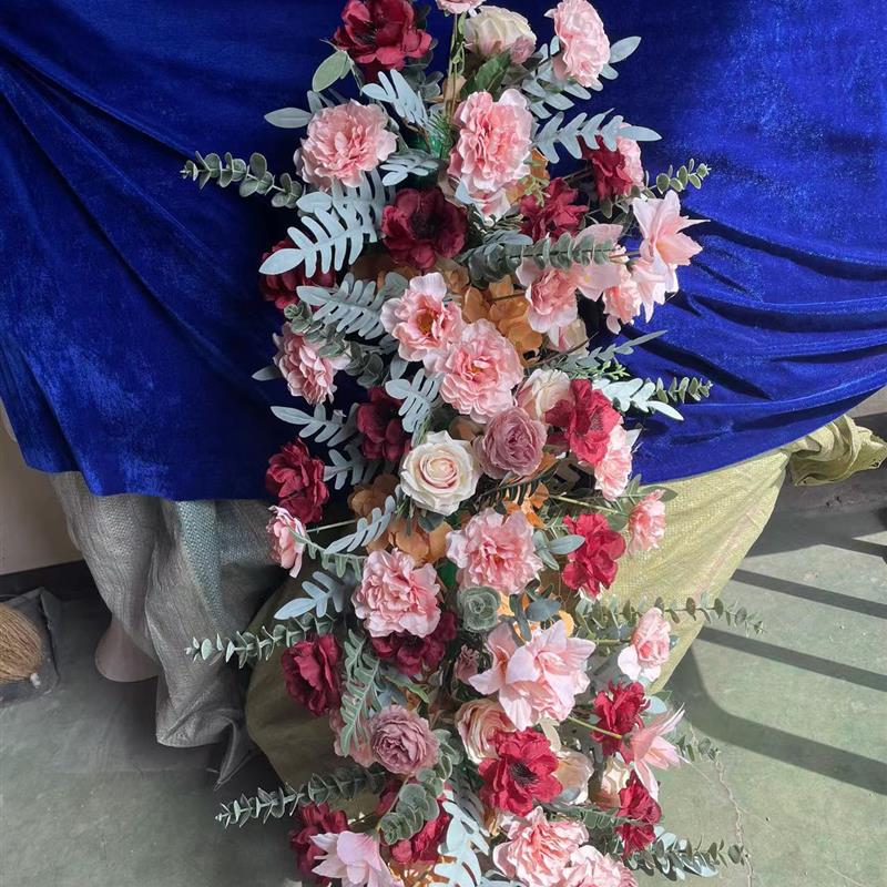 多原木花门半圆弧形分体拱门森系婚庆开业婚礼爬藤架装饰背景木架