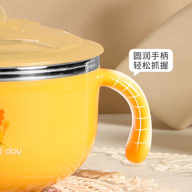 宝宝辅食碗婴儿专用小碗不锈钢防摔防烫儿童吃饭碗外出便携保温碗