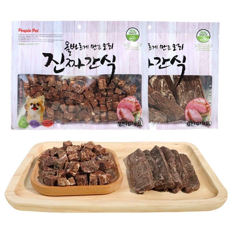狗狗零食雪花牛肉粒纯肉切片300g宠物零食肉干肉条宠物食品鸡肉条