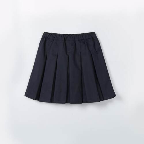 女童卡其米色半身裙中大童秋演出儿童藏青深蓝小学生校服百褶裙子