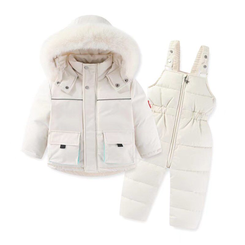 儿童滑雪服套装 加绒加厚保暖防风防水棉衣棉裤套装2023冬季新款