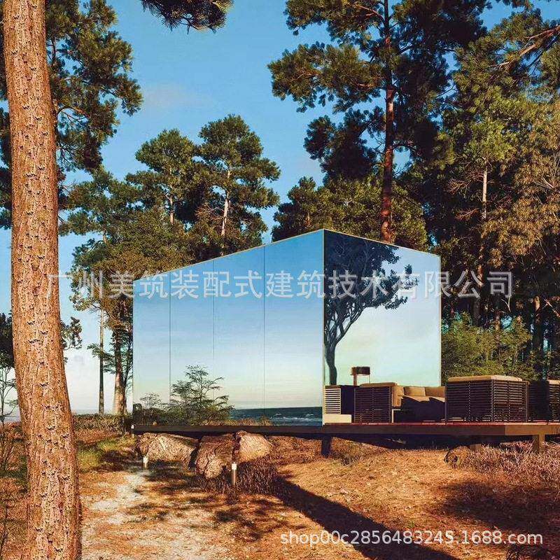 户外民宿海边成度假构镜房子装配式结房屋轻钢集面美筑别墅酒店民