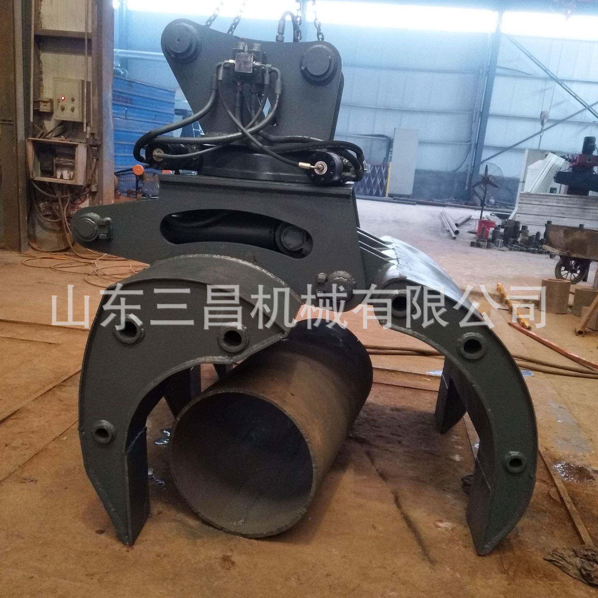 徐工钩机辅具双缸旋转道抓夹三管键手 柄控制液 压YFQ夹木器