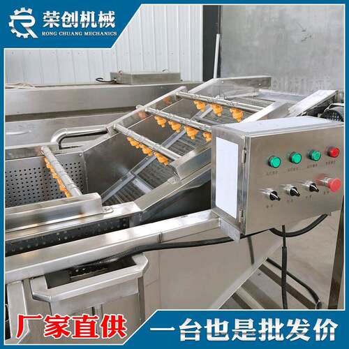 水果酵素清带洗指机 橙变频式气泡洗果荣创机械机环循过滤厂家